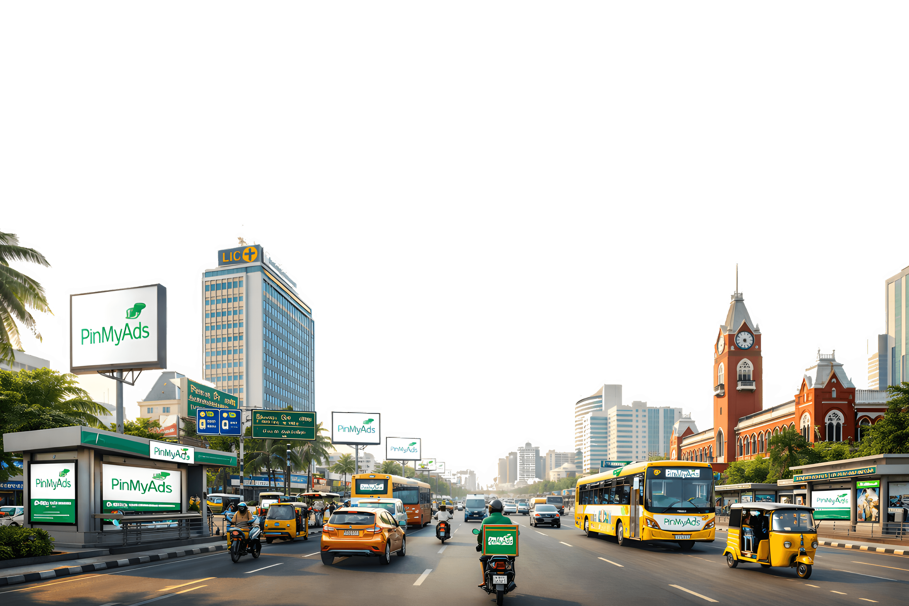 Landscape city illustration